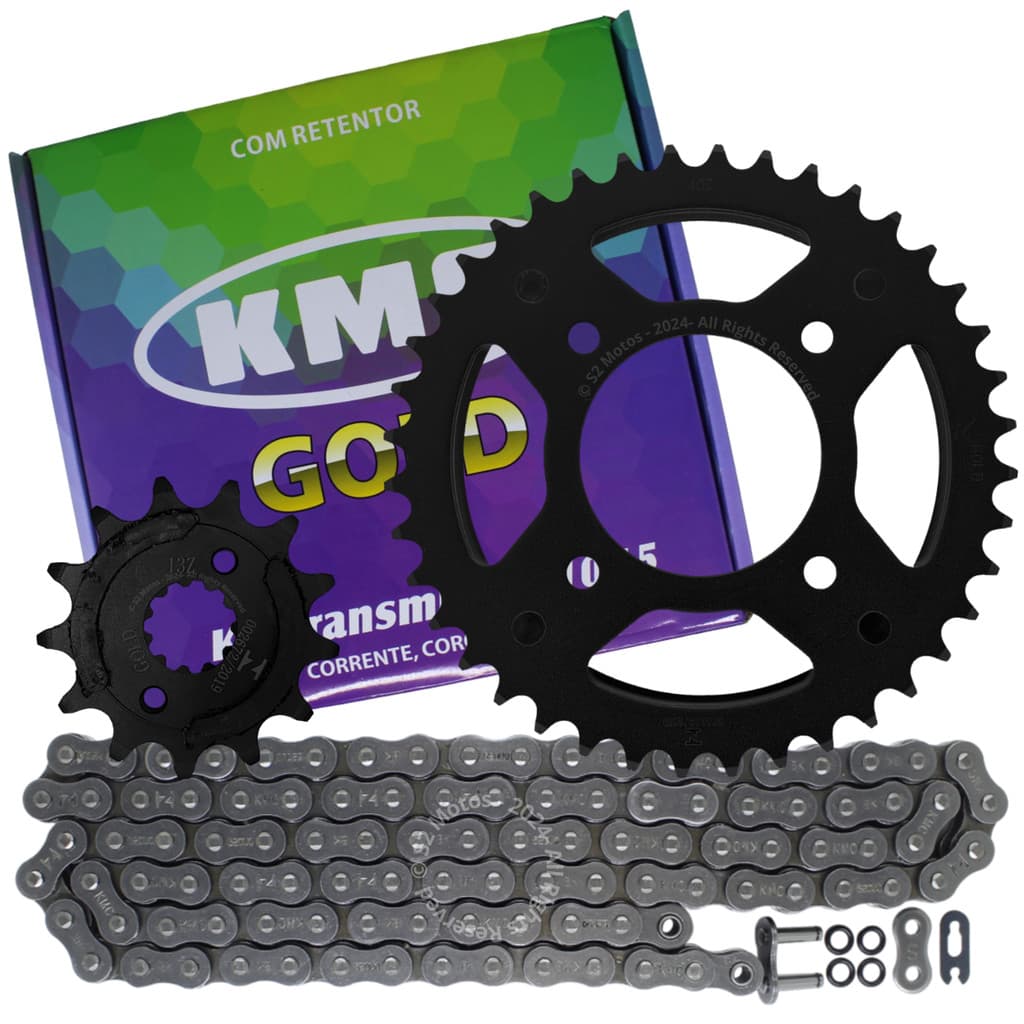 Kit Relação Transmissão Honda Cb250f Twister 2016 Em Diante Com Retentor