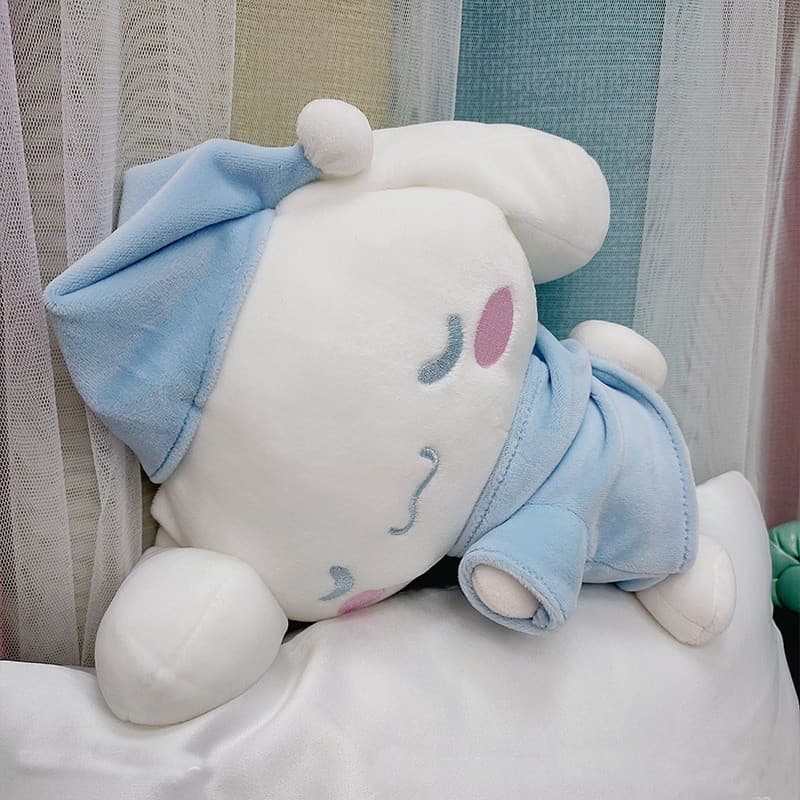 20cm Brinquedo de Pelúcia Sanrio Kawaii em Posição de Dormir Personagem de Desenho Animado Kuromi Cinnamoroll
