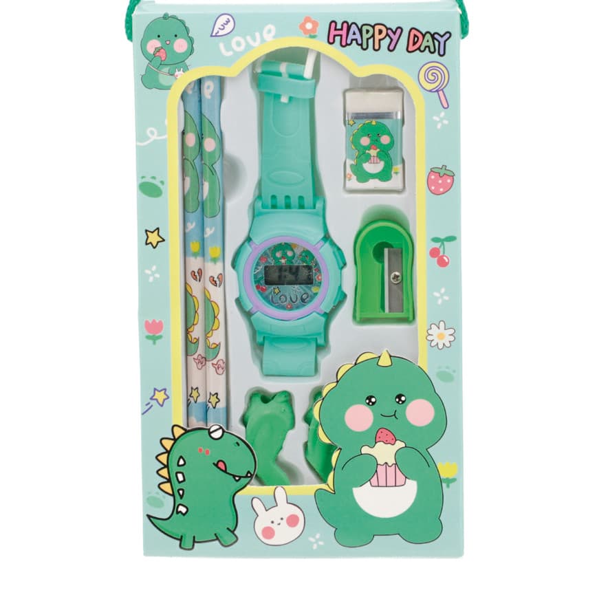 Kit Escolar com 07 peças Verde - Polibrinq