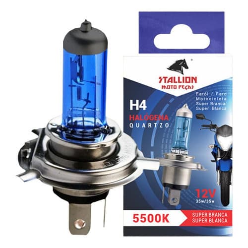 Lâmpada H4 Titan Super Branca Halógena 12v 35w Quartzo 5500k