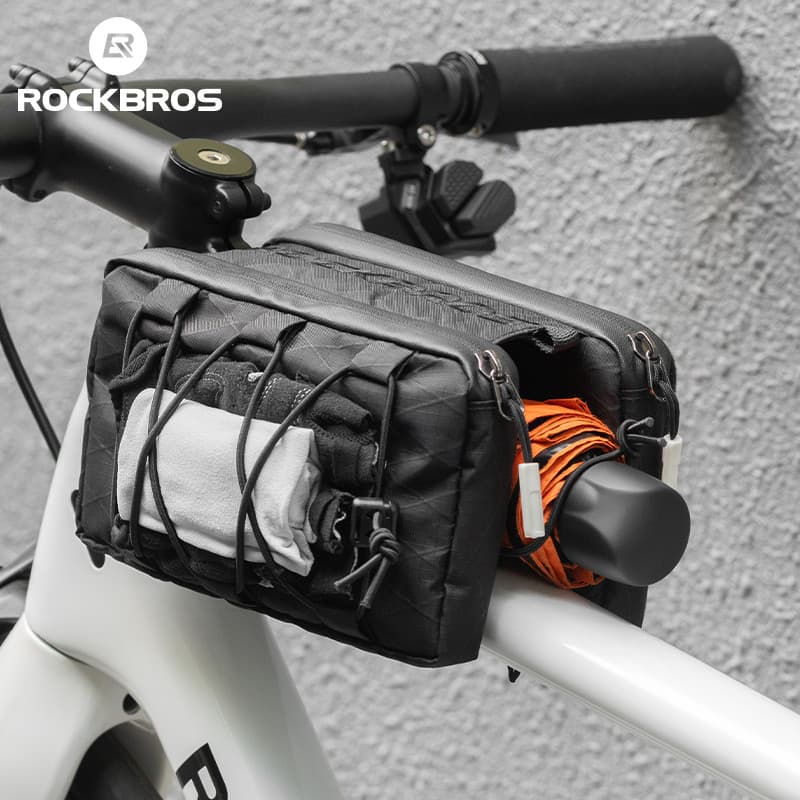 ROCKBROS Saco Tubo Frontal Superior Portátil De Grande Capacidade MTB Bicicleta De Estrada Conveniente Equipamento De Ciclismo De Armazenamento