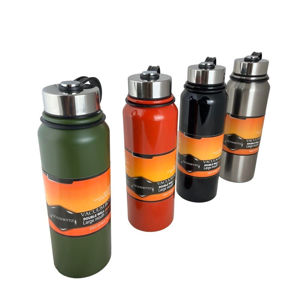 Garrafa Térmica Inox 1L 1000ml Para Academia Trilha Esporte Isolamento Duplo Sport