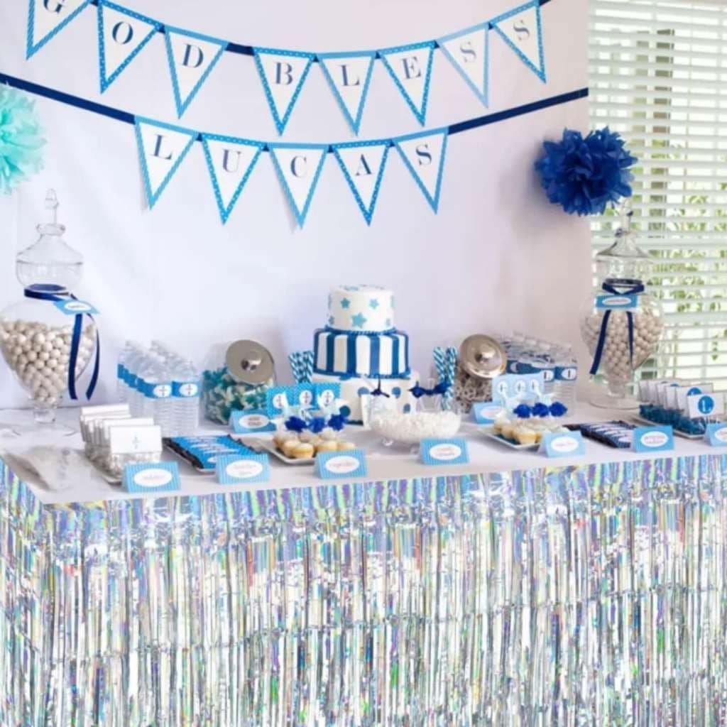 Saia de Mesa Metalizados Para Festas e Aniversário Cores Diversas