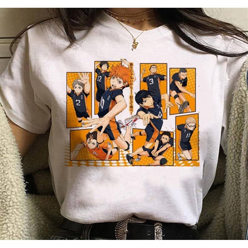 Camiseta Basica Camisa Haikyu Volei Pequeno Gigante Personagens UnissexMAYC