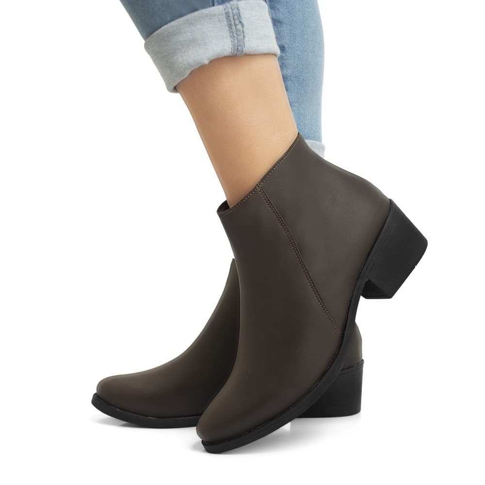 Bota Feminina Coturno Chelsea Moda Blogueira Salto 4 cm