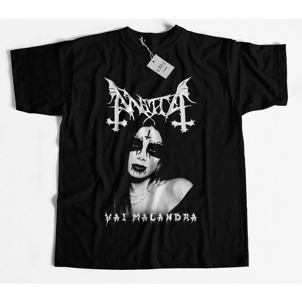 Camiseta Camisa Blusa Anitta Mayhem Black Metal Vai Malandra Corpse Paint Punk Rock -MAYYN.