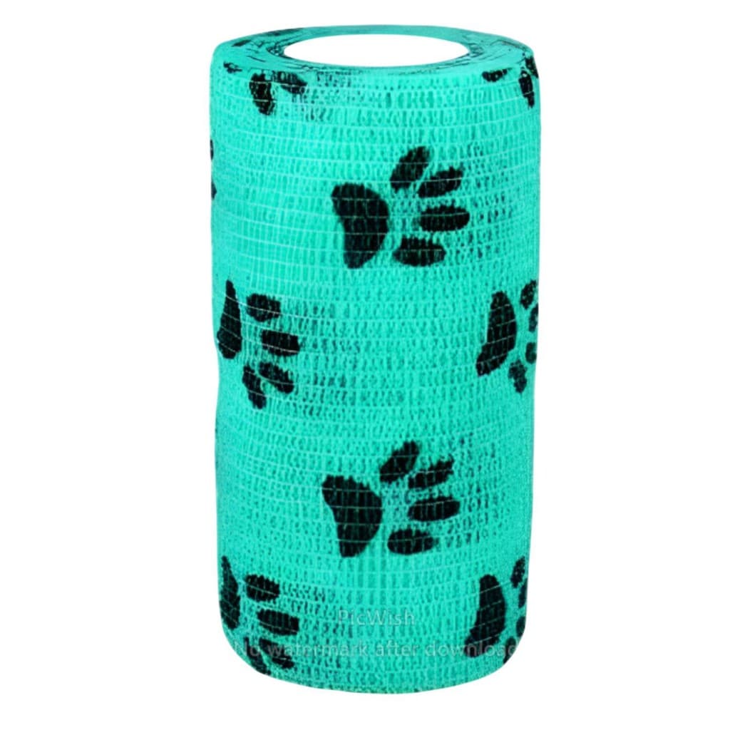 Bandagem 10cm x 2mt - Patinhas Turquesa