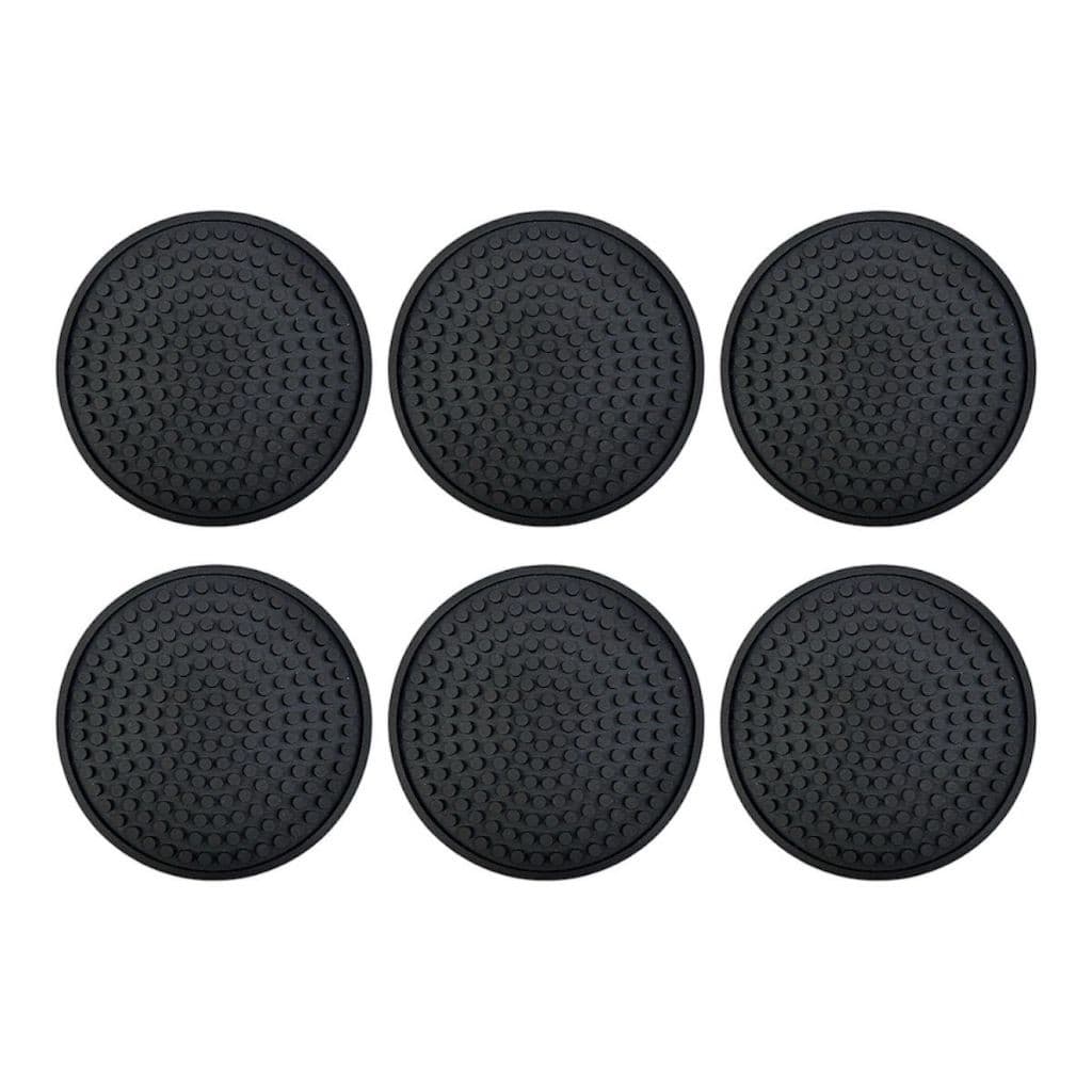 Kit C/ 6 Porta Copo Borracha Descanso Bolacha Retém Líquido Tapete Canecas Eco Oferta Envio Já
