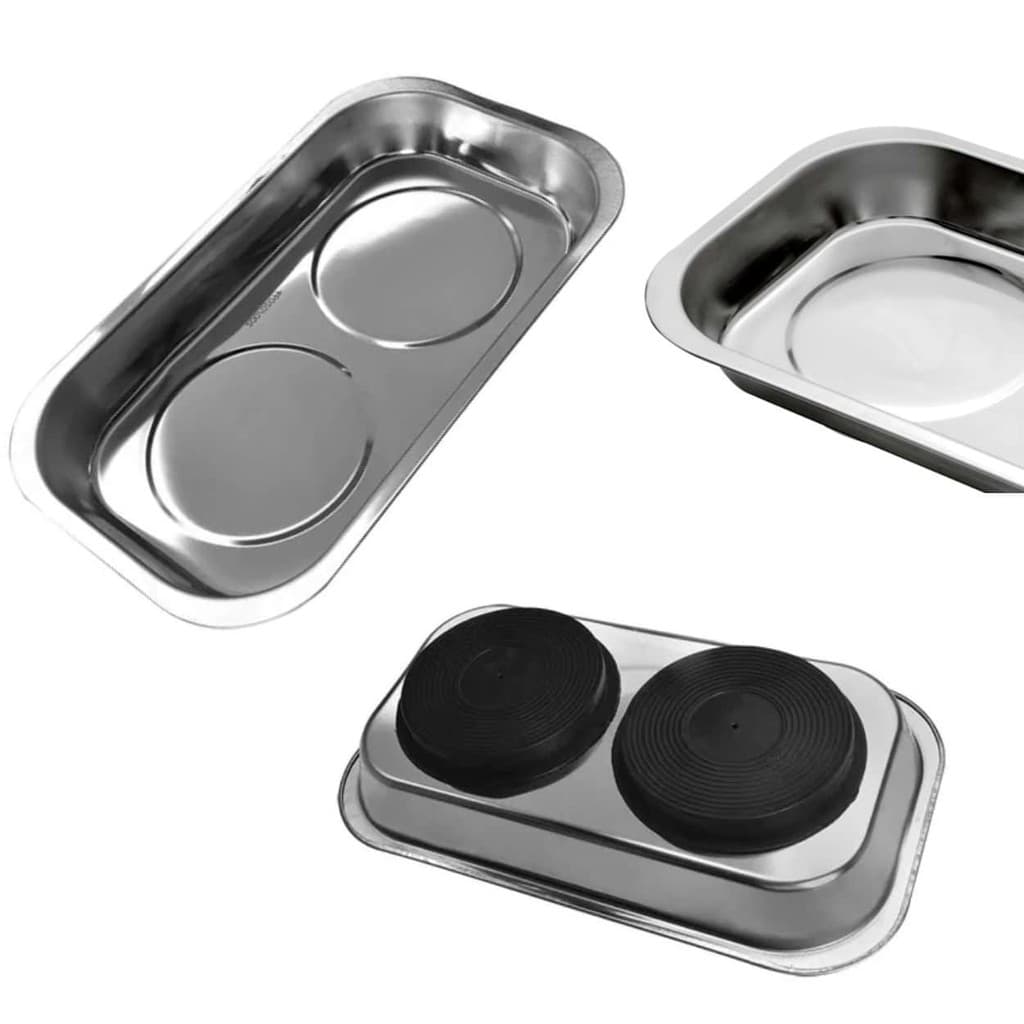 Bandeja Magnética em Aço para Parafusos Pregos Ferramentas 14cm x 24cm