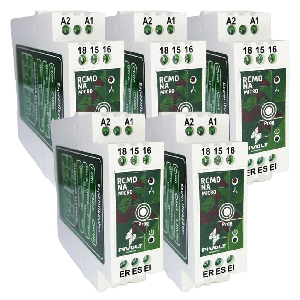 Kit 5 Relés De Comando Micro Inteligente NA (RCMD NA MICRO) Pivolt