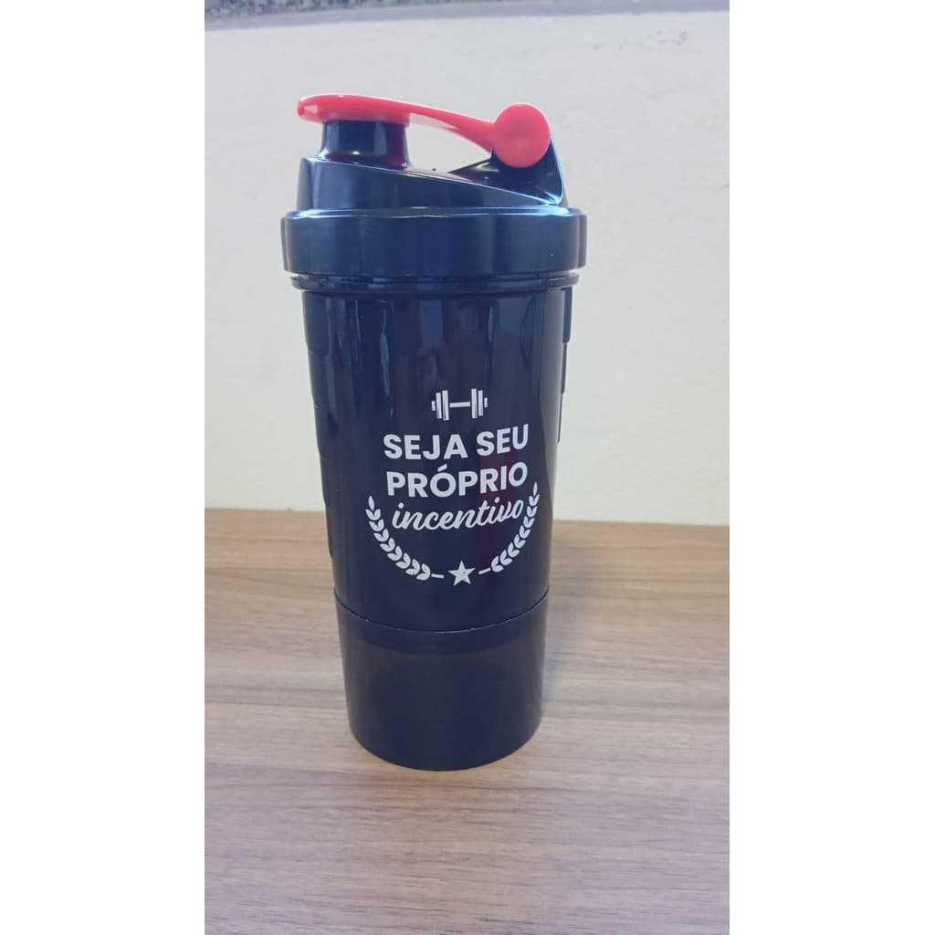 GARRAFA COQUETELEIRA SHAKER ACADEMIA 500ML TAMPA VERMELHA