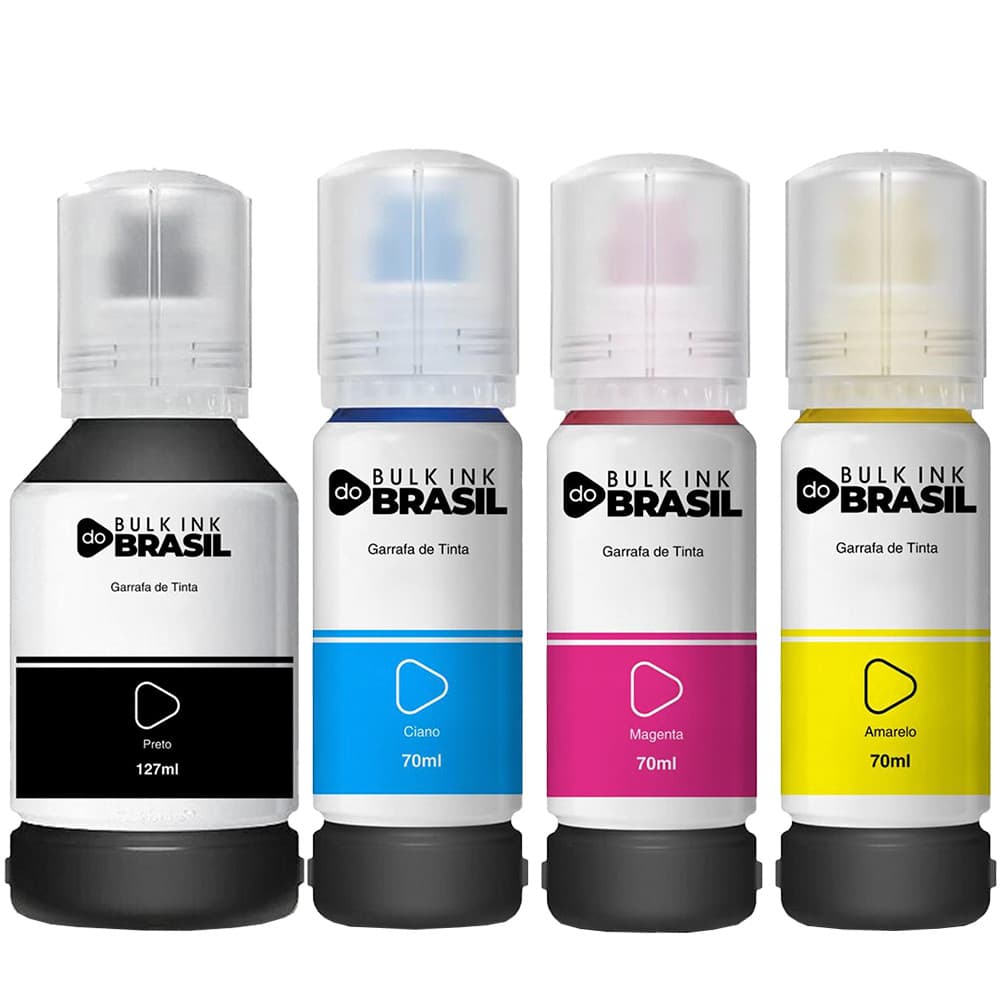 Kit 04 Refil Tintas Compatível para Impressoras Tank L4150, L4160, L4260
