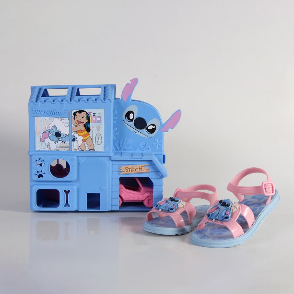 Sandália Rasteira Stitch Pet Shop Grendene Kids