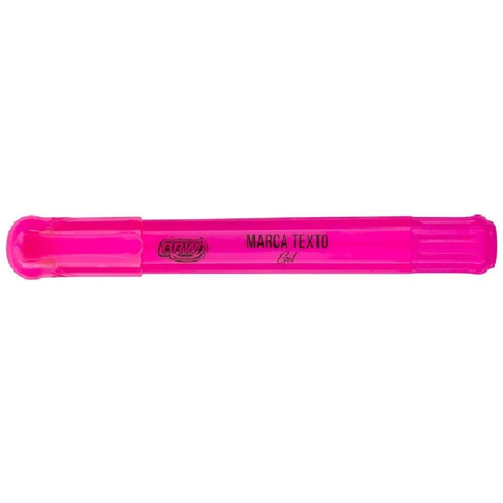 MARCA TEXTO EM GEL MARCADOR RETRATIL COR ROSA NÃO MANCHA NÃO RESSECA - BRW