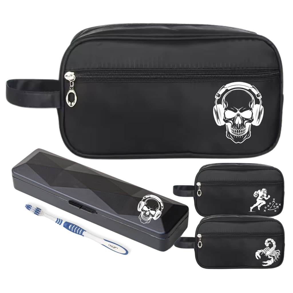 Nécessaire Premium Executiva Nylon Estampa Com Porta Escova