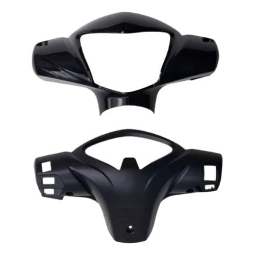 Carenagem Do Farol E Moldura Painel Preto/ Vermelho Jet Shineray 50
