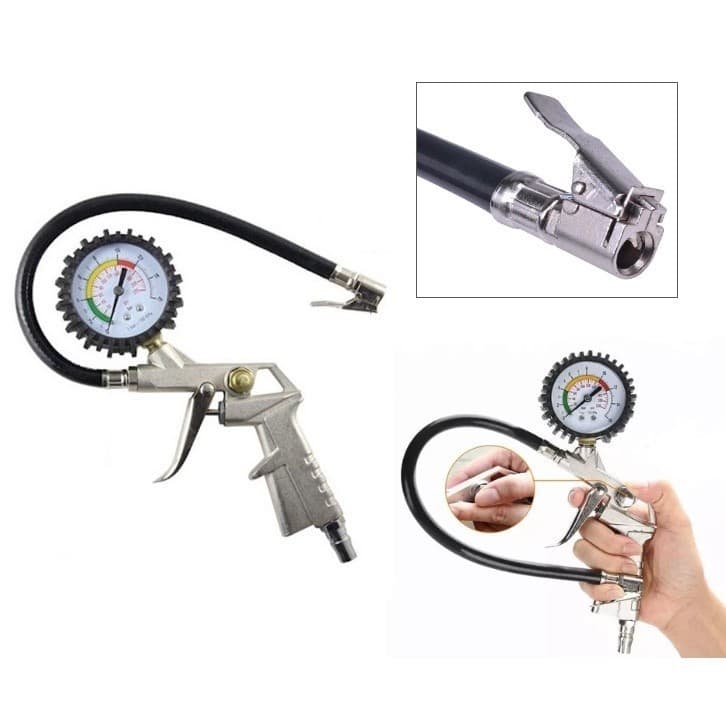 CALIBRADOR E INFLADOR DE PNEUS PNEUMATICO MANOMETRO 220 PSI