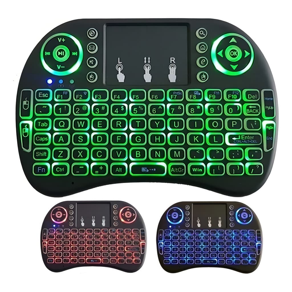 Mini Teclado Controle Sem Fio Modelo 7716 Para Smart Tv Tv Box Pc Cor Do