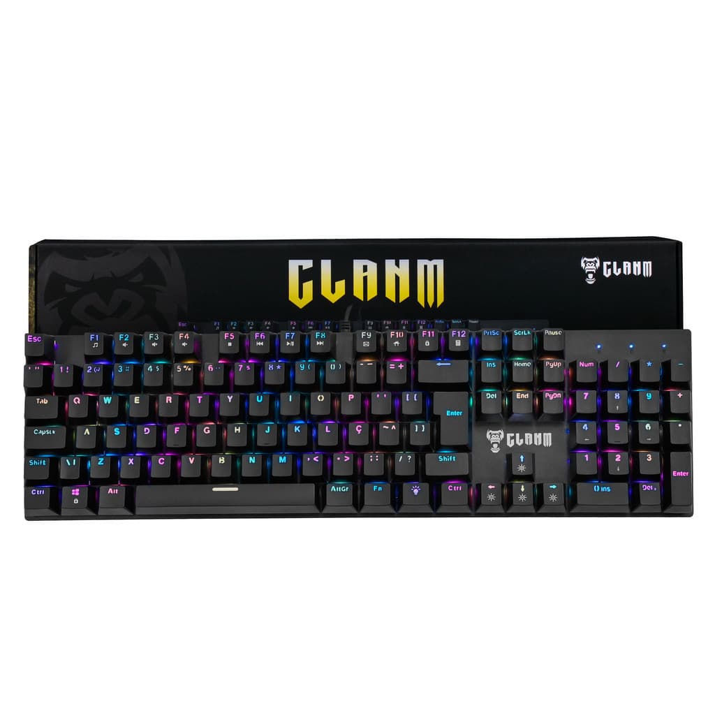 Teclado Gamer Mecanico Com Rgb King CL-TK87 Clanm ¢