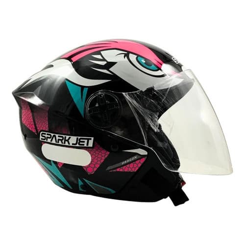 Capacete Moto Aberto Ebf Spark Jet Dragon Brilhante