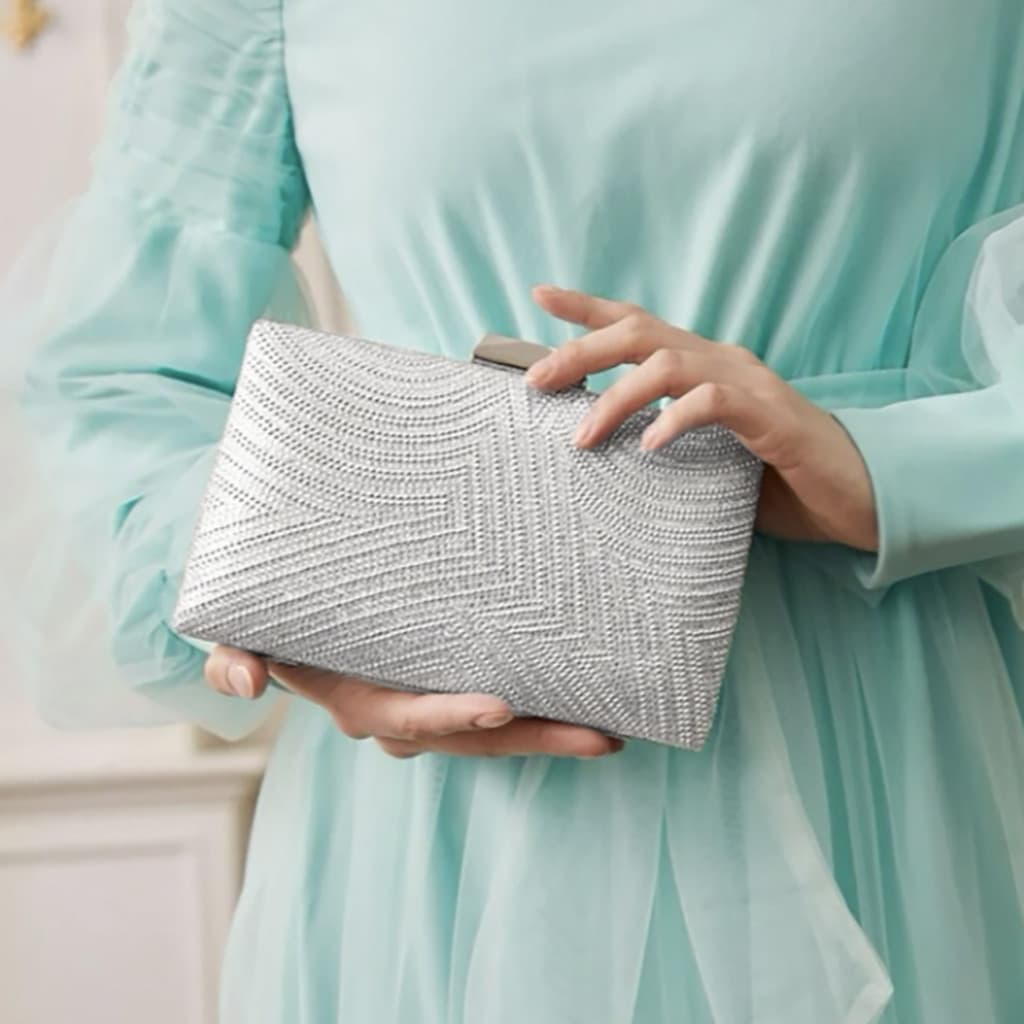Bolsa Clutch Feminina com Alça para Casamento Festa e Jantar Elegante Bolsa de Mão Y1073