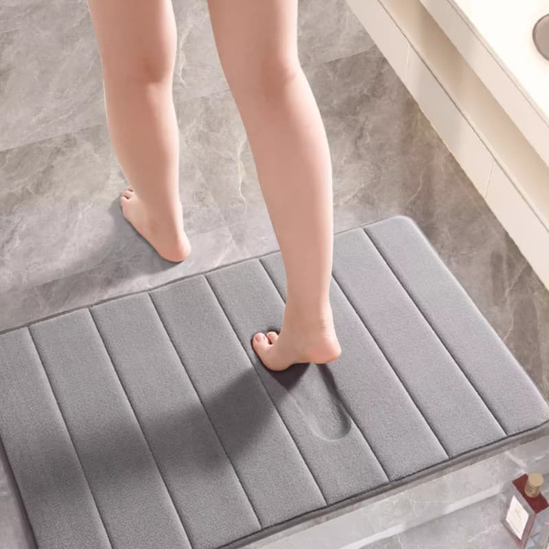 Tapete banheiro absorve espesso espuma visco elástico pés secos piso antiderrapante para chuveiro secagem rápida 50*80cm