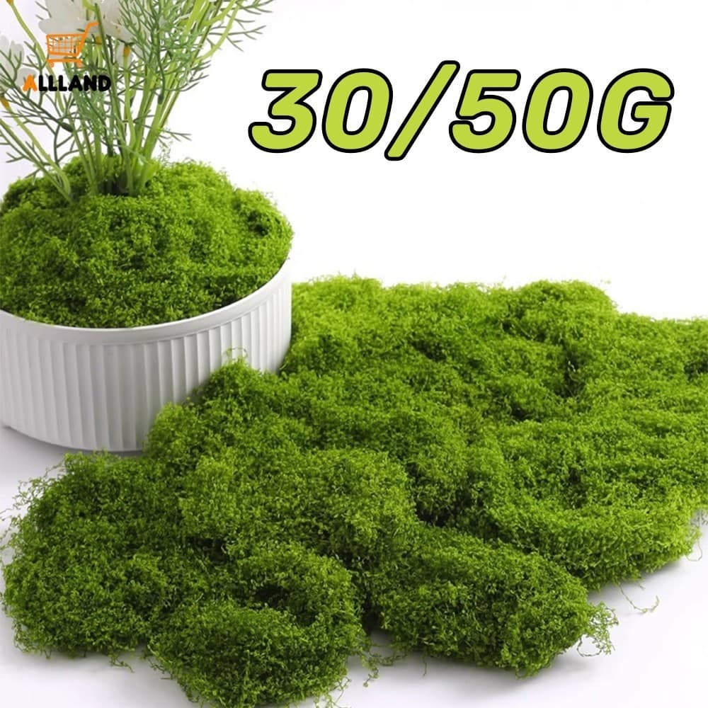 Simulação De 30/50g De Grama Artificial Planta Falsa Verde De Musgo Para Decoração De Micropaisagem De Paredes De Jardins Domésticos