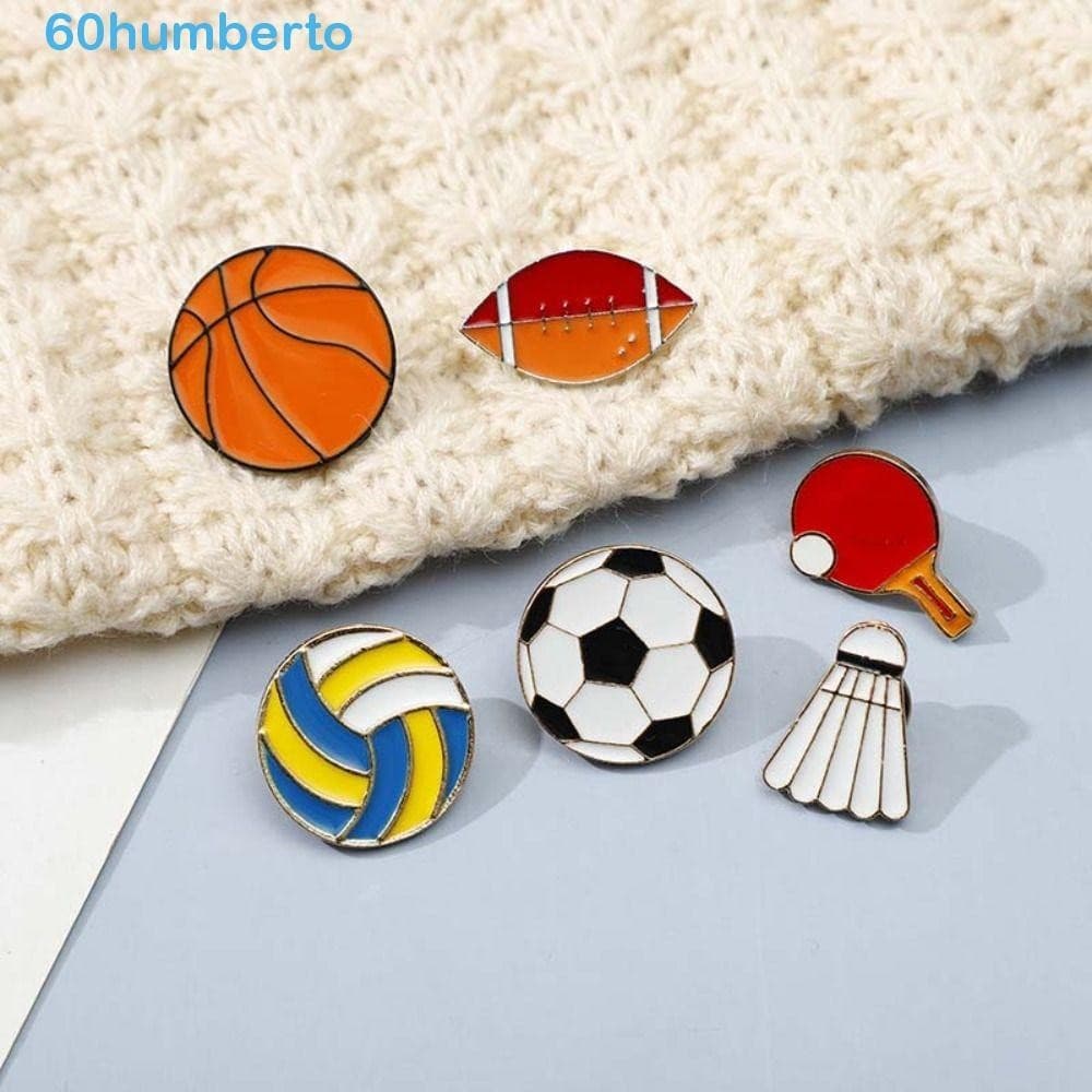 Pino Esmaltado De Bola Esportiva HUMBERTO , Broche De Óleo Pingando De Vôlei Com Emblema De Lapela , Distintivo De Metal