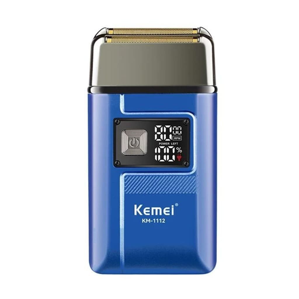 Máquina de Barbear Shaver Aparador Kemei KM-1112 5W 2 Velocidades Recarregável Barbeiro Profissional