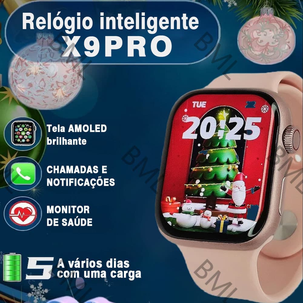 Relógio smartwatch X9 Pro série 45mm gps nfc monitor de pressão arterial Bluetooth Ccll Relógio inteligente