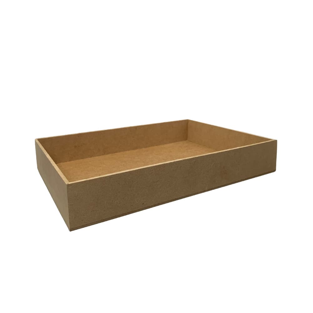 Bandeja Retangular Decorativa Kit 3 Unidades Mdf 33x23x5