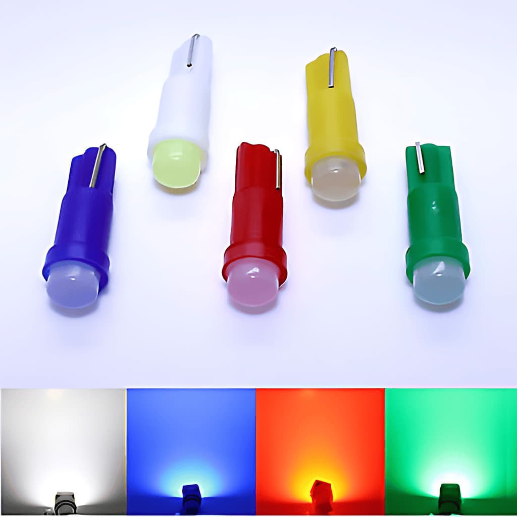 5x Lampada Esmagadinho pinguinho T5 painel carro moto led 12v