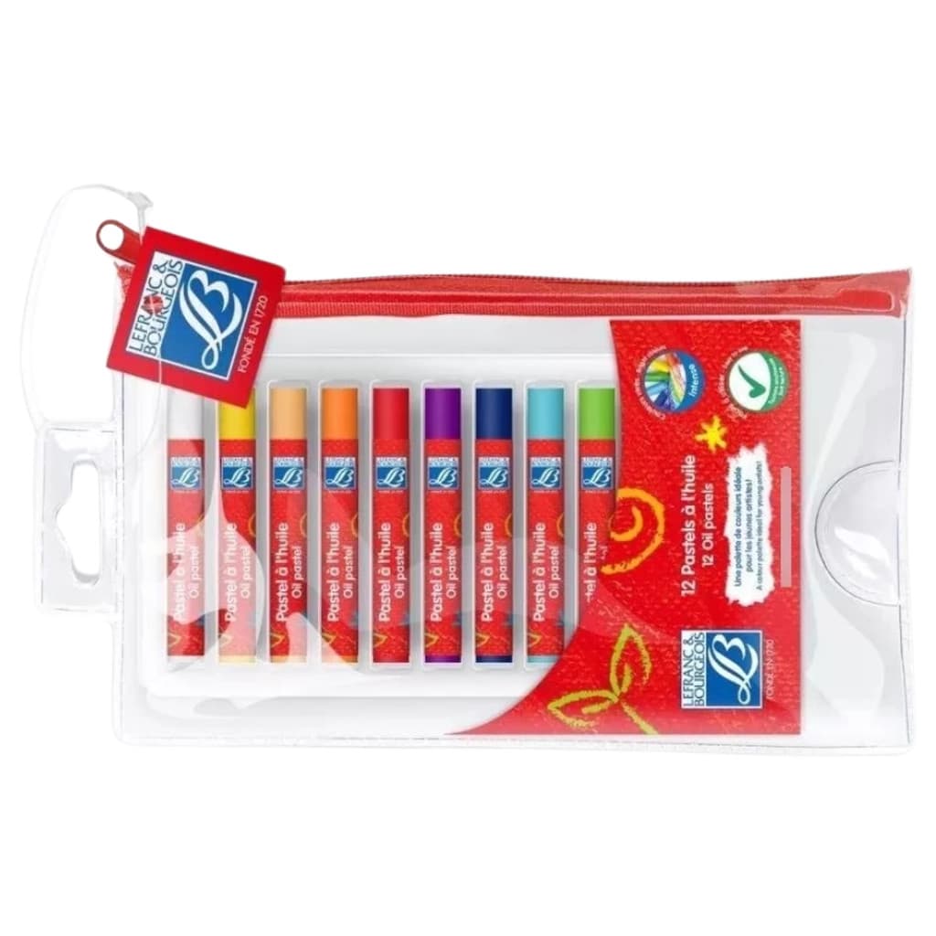 Estojo de Giz Pastel Oleoso Lefranc Bourgeois 12 Cores