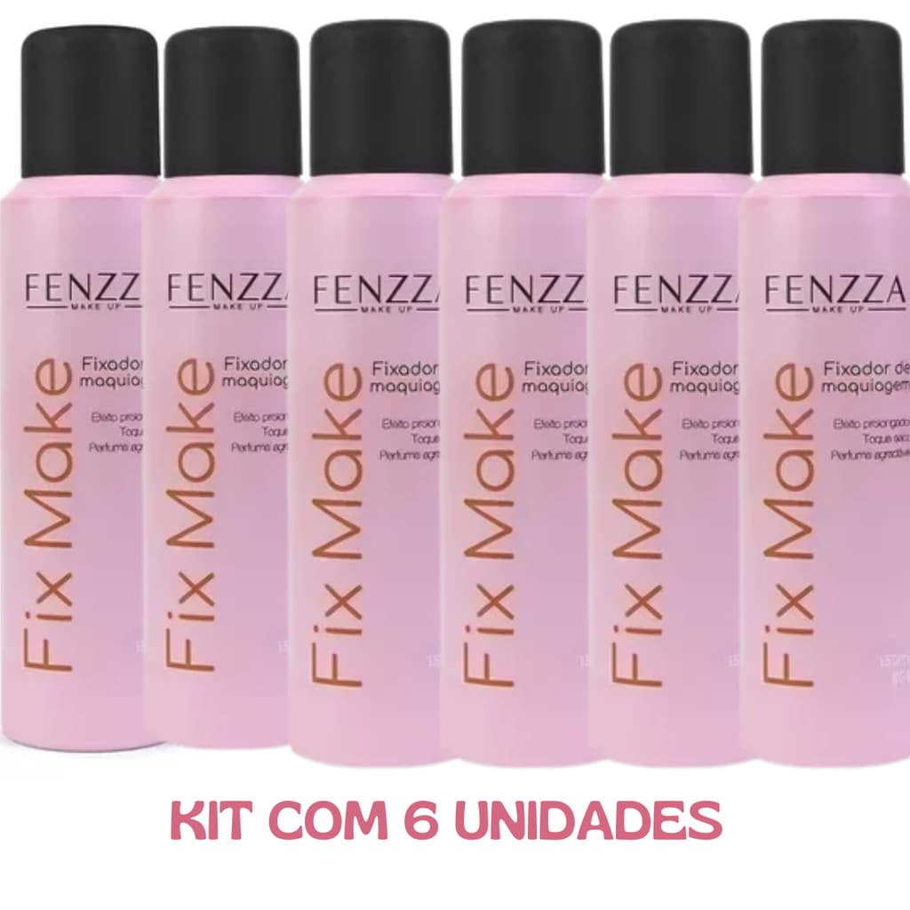 Kit 6 Unidades Fixador Fenzza Fixador De  Maquiagem 30ml - Toque Seco