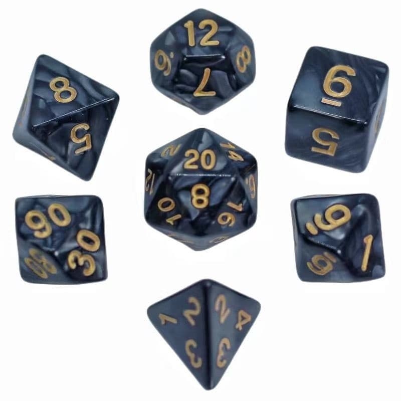 Conjunto de dragão de duas cores, conjunto de 7 peças, acessórios de conjunto de dados de jogo, material, poliedro rpg p