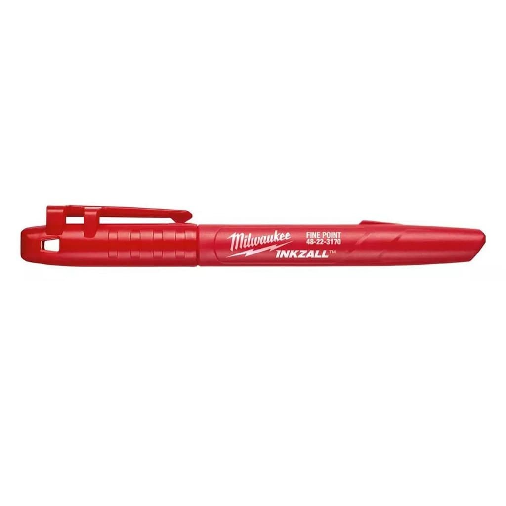 Caneta Ponta Fina Vermelha Inkzall Milwaukee Ef