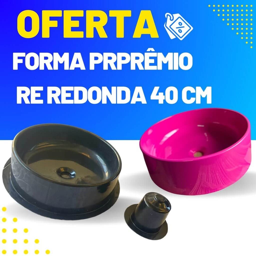 819 - FORMA REDONDA ALTO PADRÃO 38,5X12CM 3 mm
