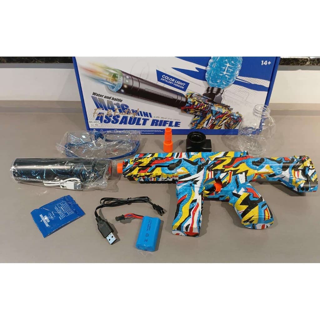 ARMA LANÇA BOLINHAS DE GEL ARMINHA 48CM SILENCIADOR C/LED