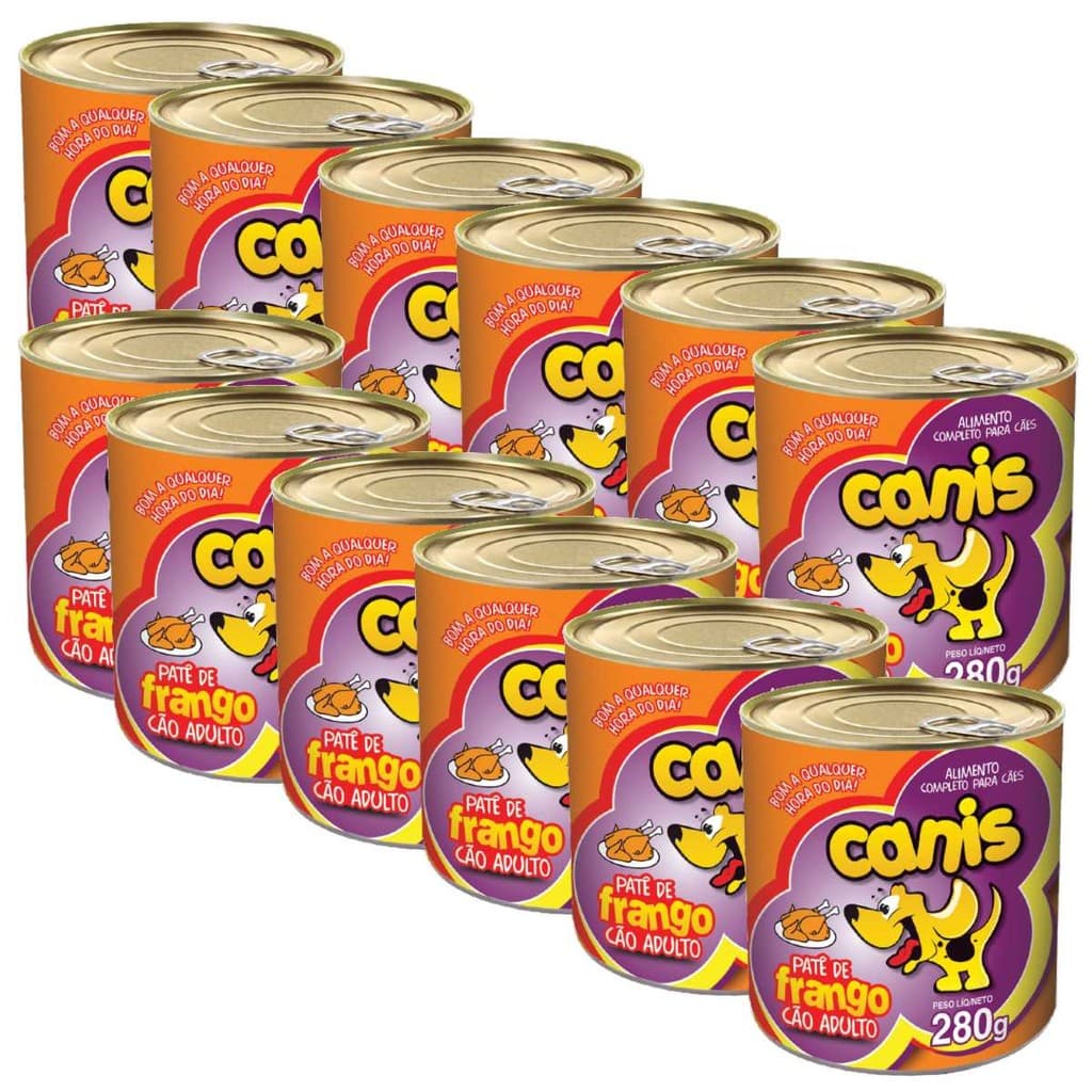 Ração Sache Para Cachorro Canis Adulto Frango 280gr Kit12un