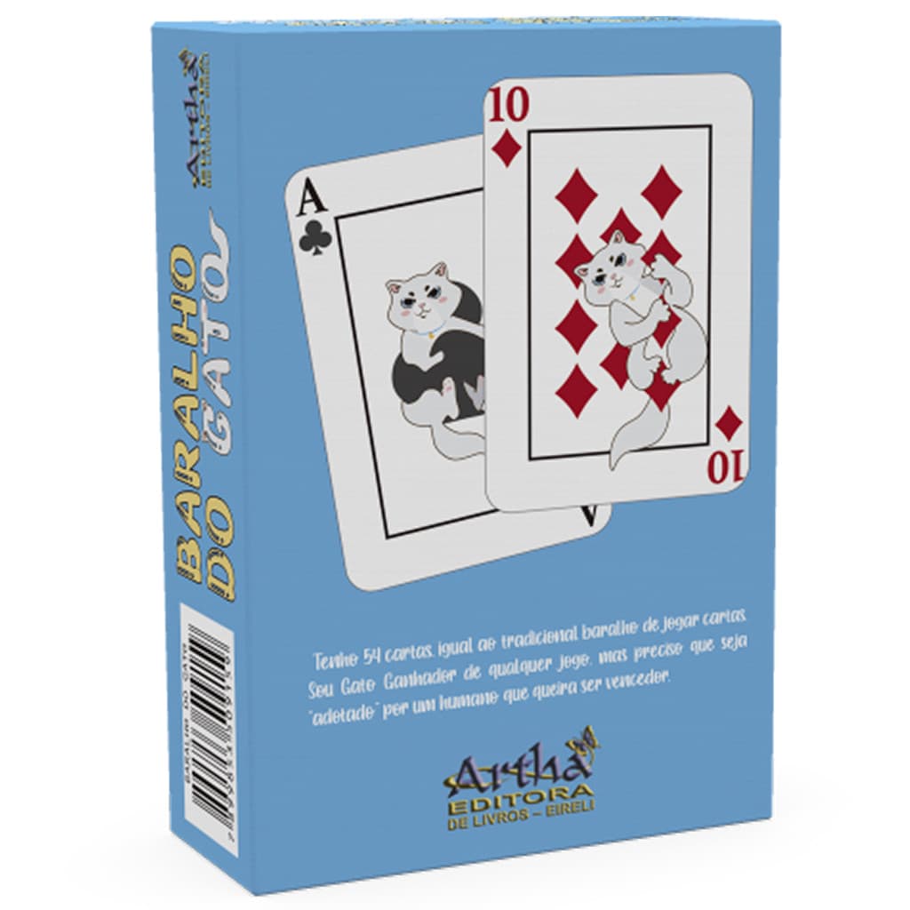 Baralho Jogo de Cartas do Gato Ganhador 57 cartas 6x9 cm