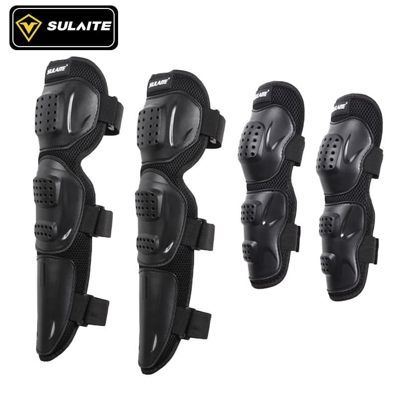 Conjunto De Armadura De Proteção De Joelheira Anti-Derrapante 2 Em 1 Protetor De Cotovelos Para Bicicleta De Sujeira Ajustável