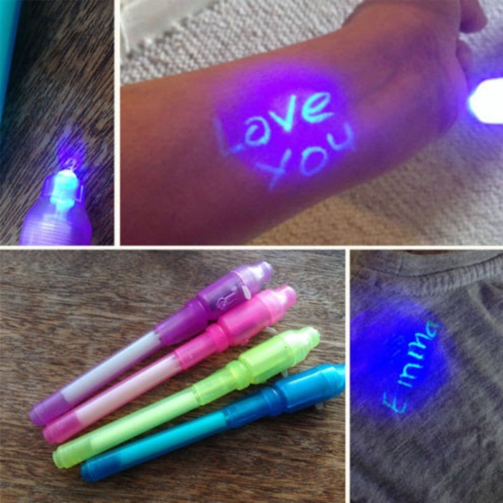 Caneta Multifuncional Anti-Compensação Pen LED Invisible Money Detector UV Magic Highlighter
