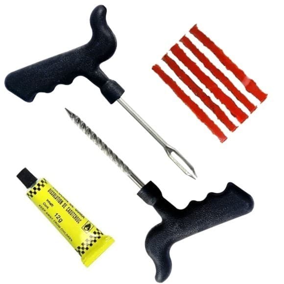 Kit Reparo Pneu Carro e Moto 8 Peças Gadan Original 🚗🛵
