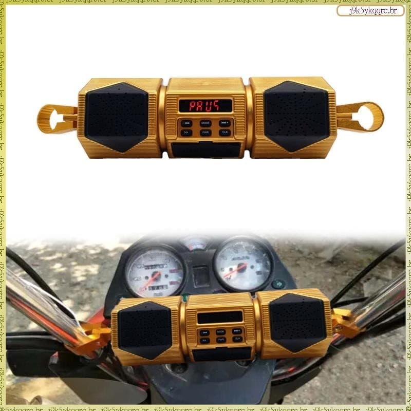 [L E Q N] Motocicleta MP3 Player Guid Guidão Alto-Falante Música Bluetooth Rádio FM À Prova D'água Suporte Ajustável Bicicleta Áudio Estéreo 12V