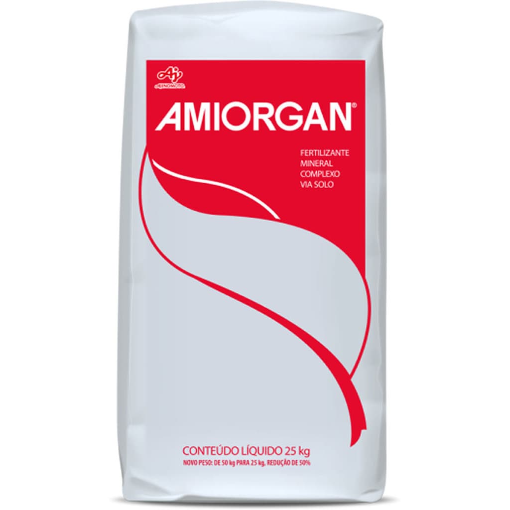 Amiorgan Fertilizante via Solo Nitrogênio Enxofre Potássio Saco com 25 Kg - ajinomoto fertilizantes