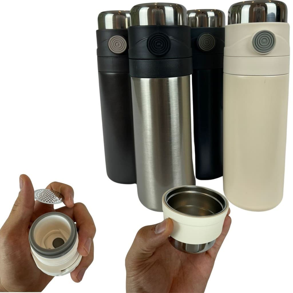 Garrafa Térmica Inox 500ml Para Academia Esporte Camping Quente e Frio Isolamento Duplo