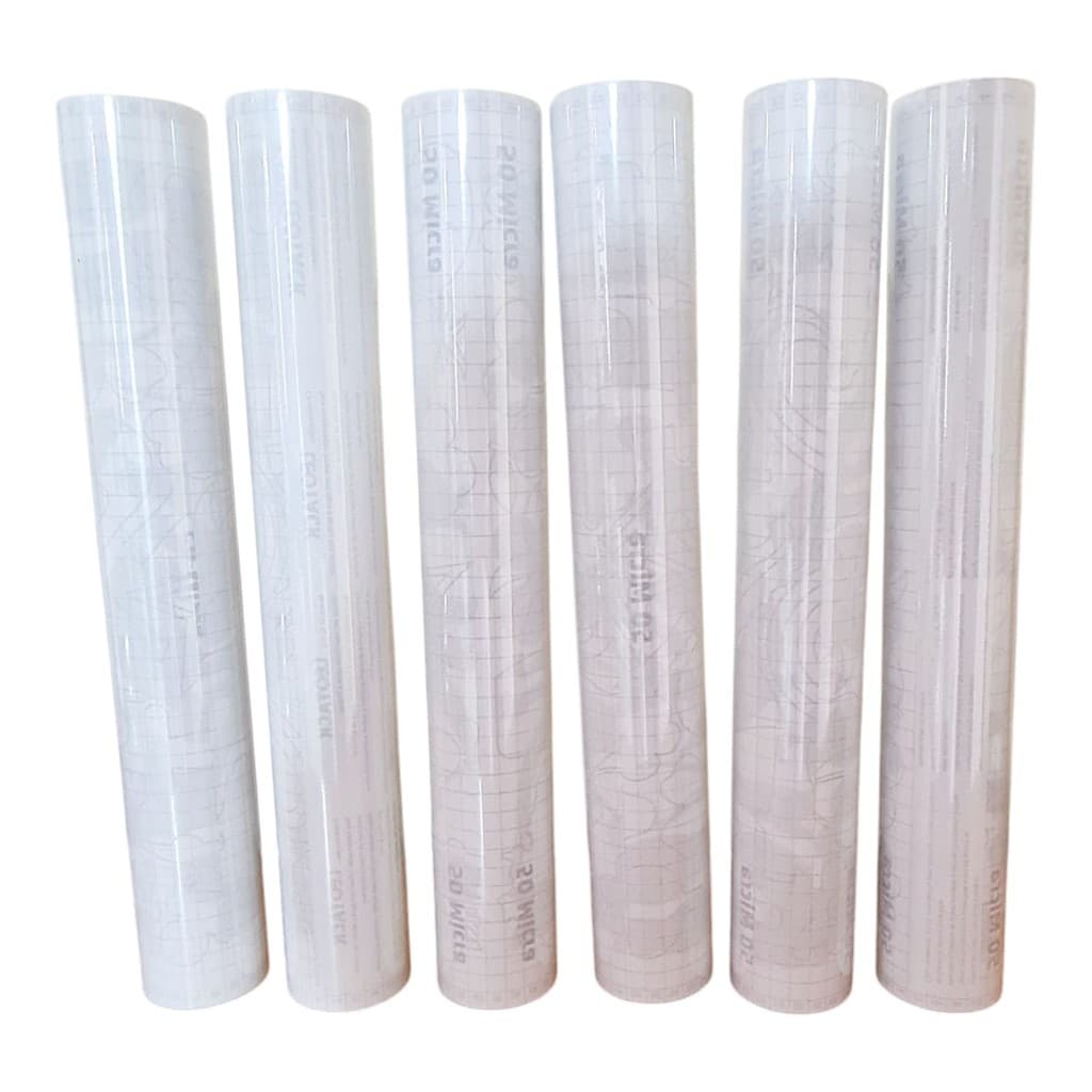 6 Rolos Papel Adesivo Contact Transparente 45 Cmx25 Mt ( Atacado )