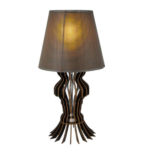 Abajur Luminária Mesa Madeira Mdf Sala Quarto Criado Mudo
