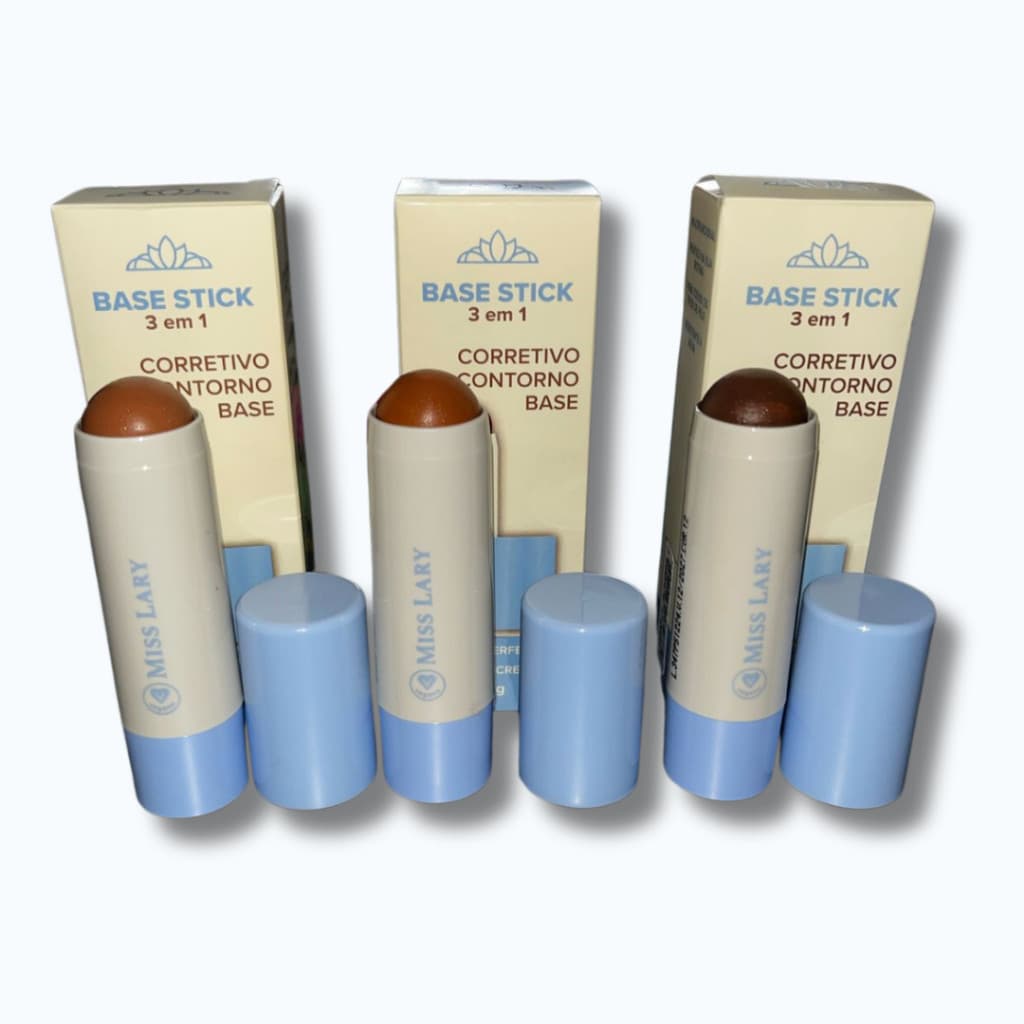 Kit com 3 Unid Base Stick 3 em 1 - Miss Lary