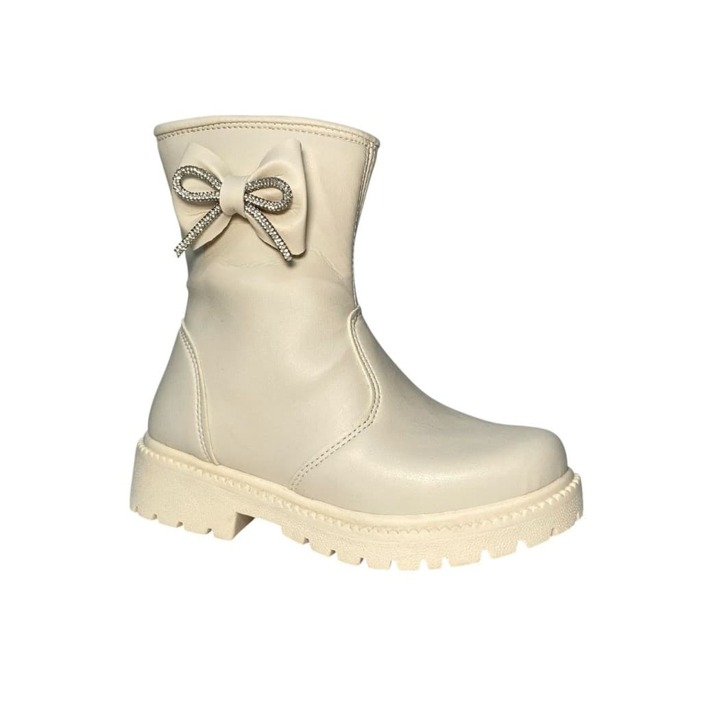 Bota Delicada Laço Manta Fosco Infantil Menina 20 Ao 34